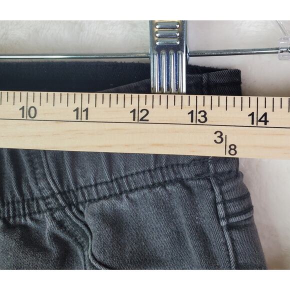 Free People Flared Bell Bottom Denim Jean Elastic Waist Pull On Women Sz 28 Gray - Picture 9 of 11